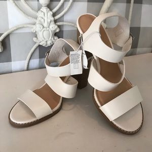 White block heel sandals from Old Navy